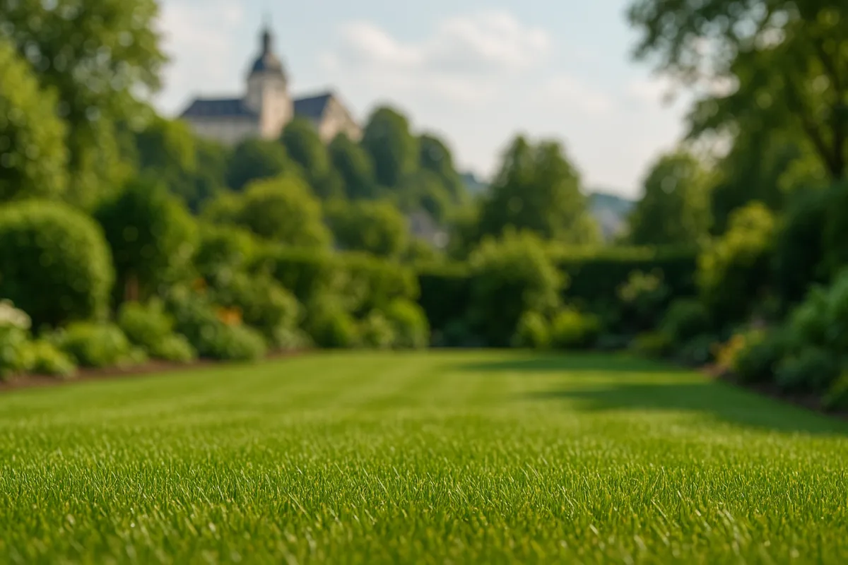 Frisch verlegter Rollrasen mit Oberes Schloss Siegen im Hintergrund – EuBo-Rollrasen liefert in Siegen & Olpe